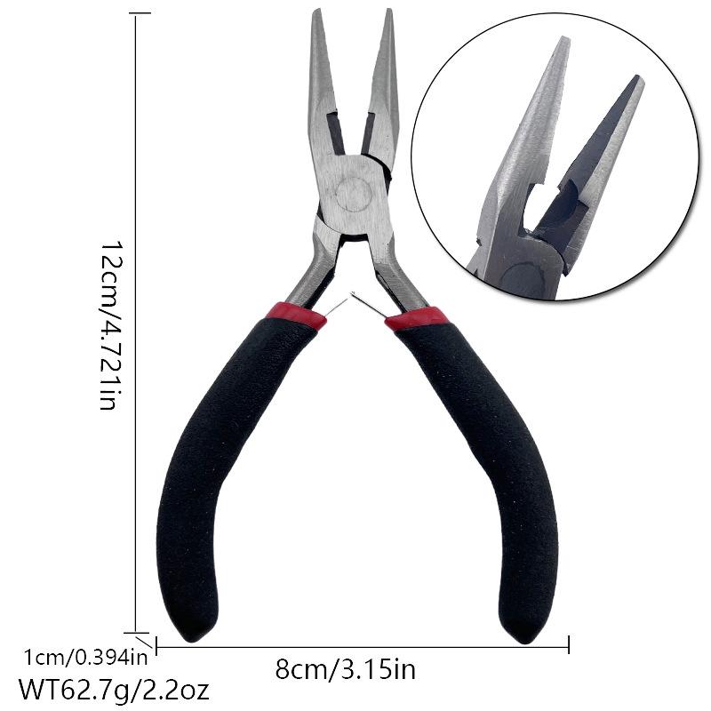 Handmade 5" Pink Handle Toothless Needle Nose Jewelry Pliers Set