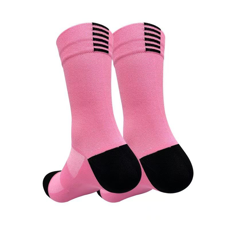 

Men s Comfortable & Durable Mid-Calf Cycling & Running Socks One Size рожевий