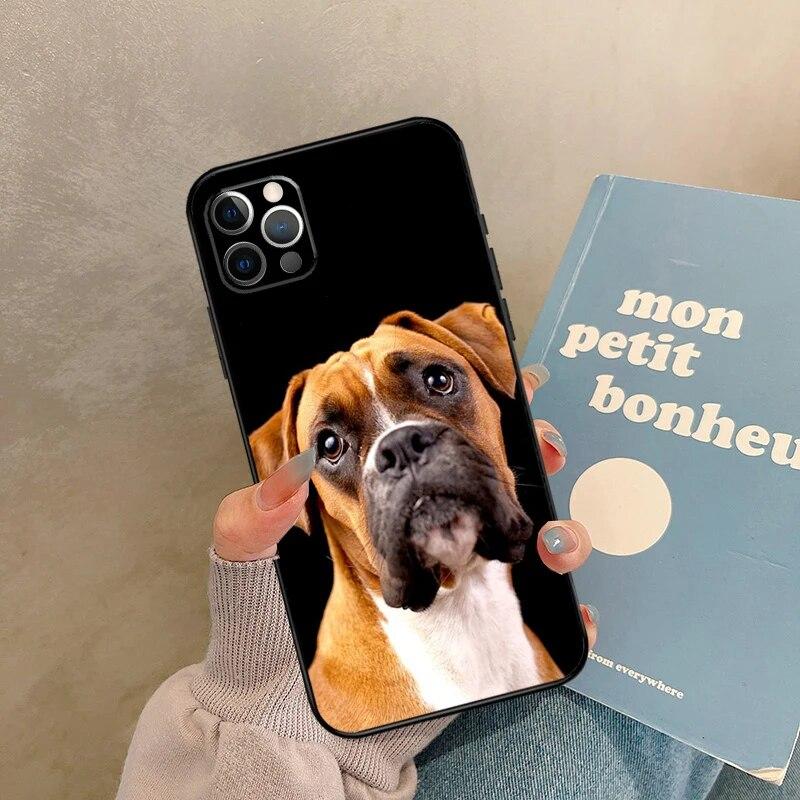 Etui na telefon Boxer Dog do iPhone'a Samsung Galaxy Redmi Xiaomi Oppo OnePlus Note SA 7 8 9 10 11 12 13 14 20 21 22 23 53 54 Pro Max Plus Ultra TPU Miękkie