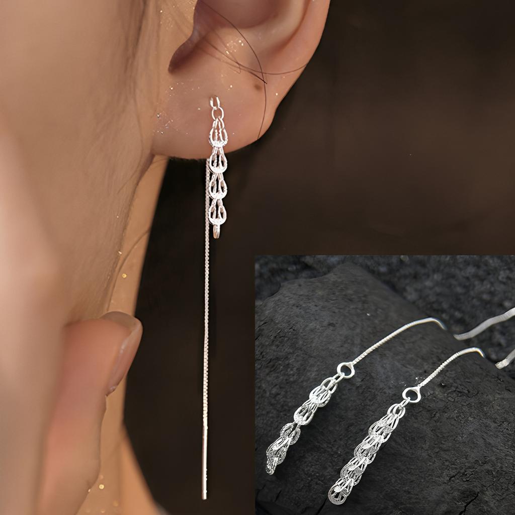 VENTFILLE 925 Sterling Silver Drop Earring For Women Zircon Crystal Hollow Out Cat Personality Jewelry Gift Dropshipping