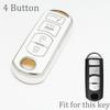 Key Cover Fob 4Buttons Tpu Car Case Shell Fob Holder For Mazda 2 3 5 6 Cx-3 Cx-5 Cx-7 Cx-9 Atenz Speed Miata Mx5 Axela Cx4