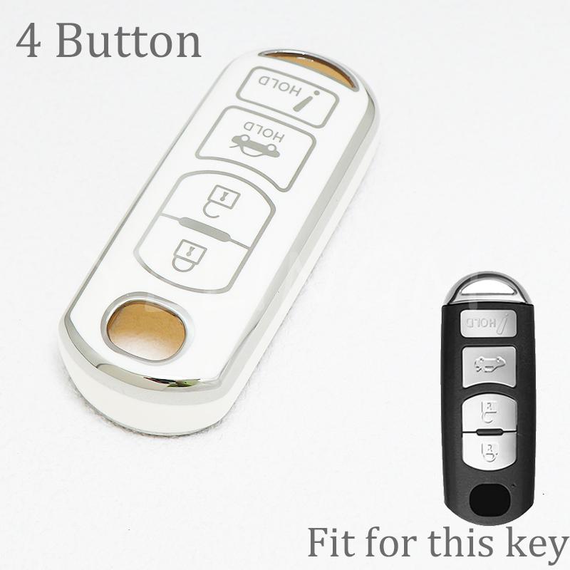 Key Cover Fob 4Buttons Tpu Car Case Shell Fob Holder For Mazda 2 3 5 6 Cx-3 Cx-5 Cx-7 Cx-9 Atenz Speed Miata Mx5 Axela Cx4