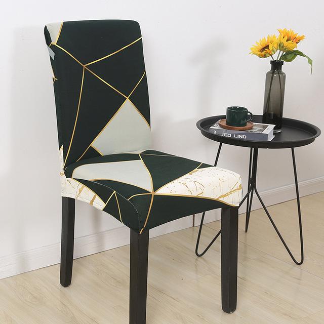 Leaves Series Chair Cover Removable Anti -Dirty Flower Branch Printed Dining Chair Cover Sets For Dining Space Home Wedding Stretch Seat Case