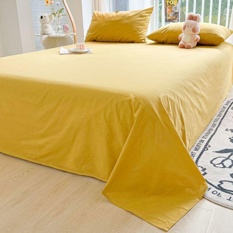 New Japanese Style Striped Thick Bed Sheet with Pillowcase for Single Student Dormitory