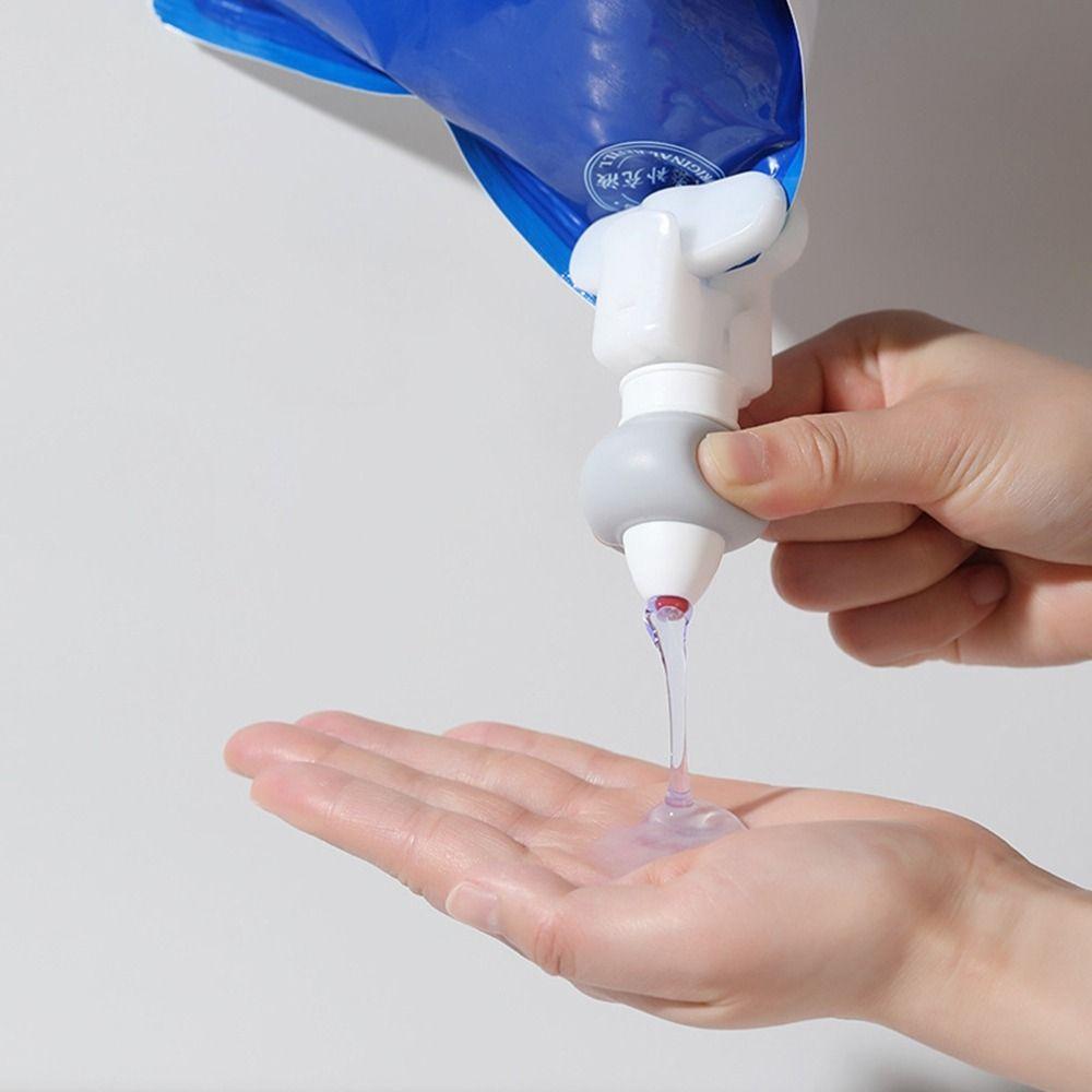 Silicone Hanging Liquid Guide Pump Upside Down Body Wash Refill Squeezer  Travel