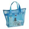 Korean-Style Large Mesh Beach Bag for Toiletries & Makeup - Portable & Water-Resistant