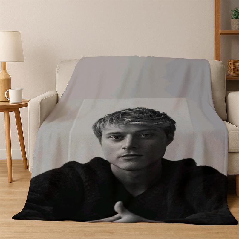 JJ Maybank Rudy Pankow Star Flannel Blanket Soft Warm Blanket Throw Blanket for Bedroom Living Room Bed Travel Picnic Gift kid 75x90cm