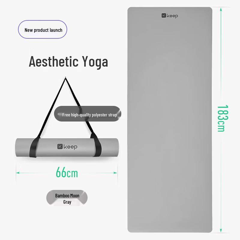 Keep Anti-Slip Natural Rubber Yoga & Fitness Mat