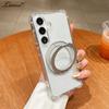 Bracket Transparent Holder Case for Samsung Galaxy S26 S25 Ultra S24 S22 Plus S23 FE A56 A55 A16 A17 Magnetic Stand Cover