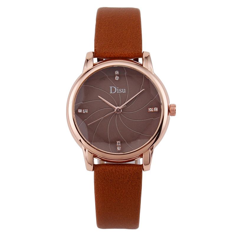 

Nordic fashion diamond-encrusted women s watch women s middle school student quartz watch belt processing customization