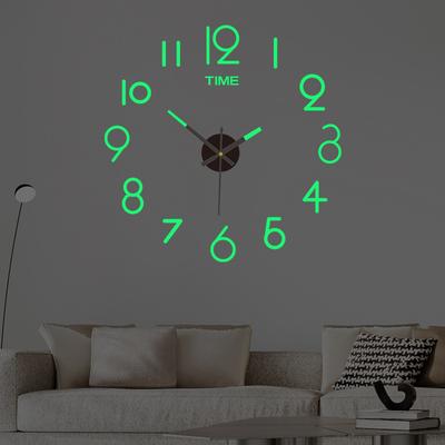 Creative Acrylic Luminous Diy Wall Clock Nordic Simple Living Room Entrance Mute Clock Personalized Digital Decorative Clock