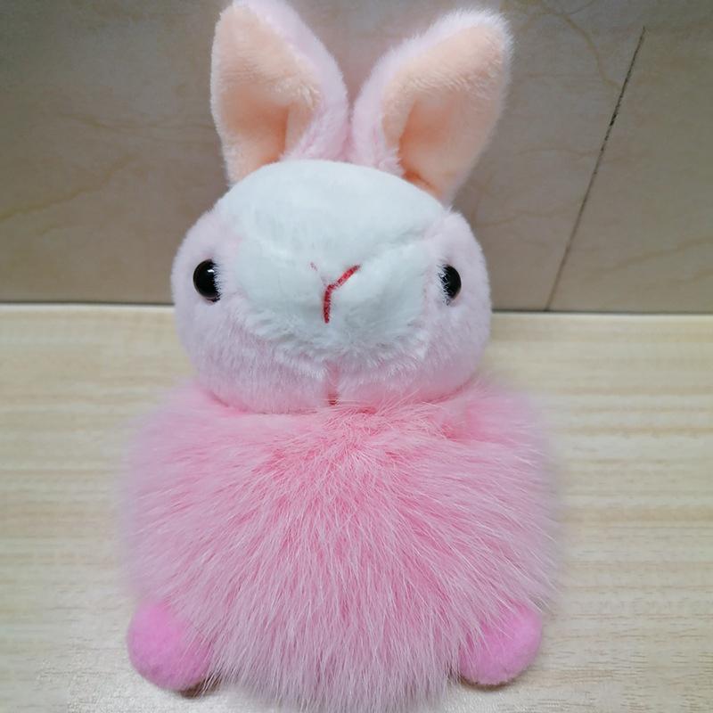 

Cartoon Animation Real Fox Plush Rabbit Key Chain Pendant Kawaii Rabbit Keychain Backpack Decoration Accessories as the picture