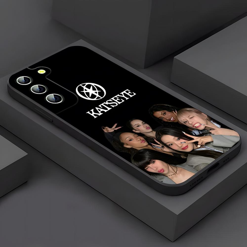 Heißer Musik KATSEYE Handyhülle für Samsung S26 S25 Ultra S24 S22 S23 S20 Fe S21 Plus A54 A34 A16 A53 Rückseite Samsung s22 black
