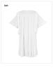 Women's White Fairy Net Yarn Nightgown – Square Neck, Ruffle, Loose Fit, Court Style Loungewear