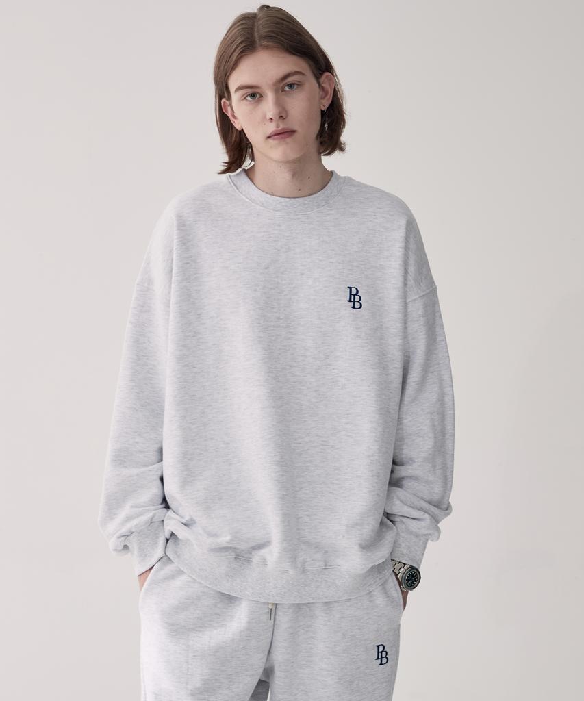 PAPERBOY Pb Logo Sweatshirt - White Melange
