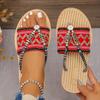 [Fashionable | Elegant] Fashionable Elegant Women's Chinese Ethnic Flat Sandals | Women Shoes