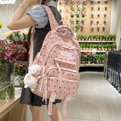 Schultasche Damen Schleifen-Rucksack Mittelschüler Leichter Rucksack