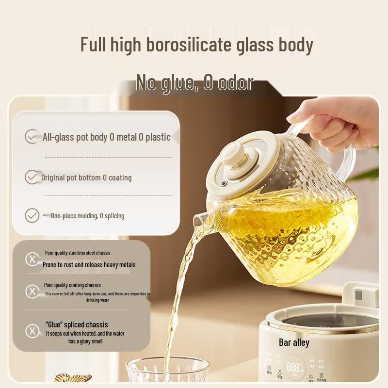 Bear All-Glass Multifunktions-Gesundheitskessel CN-Stecker (Adapter enthalten)