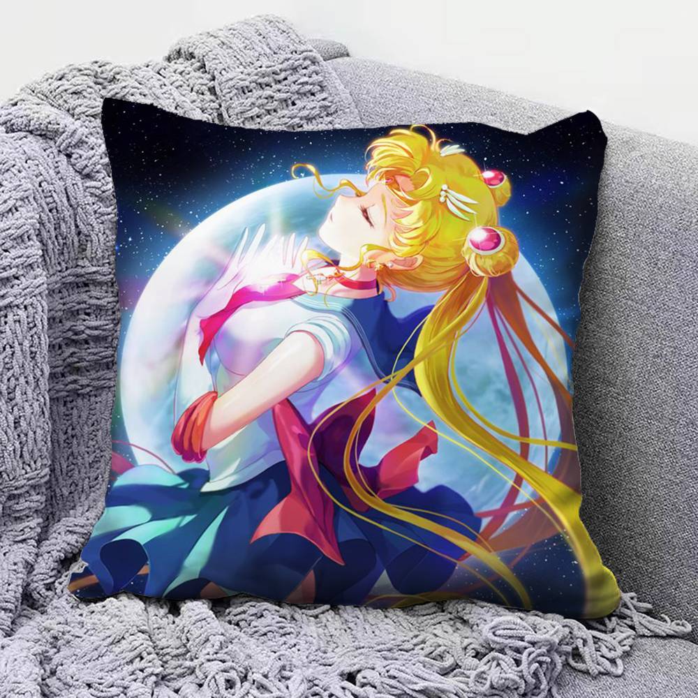 Sailor Moon Anime Girl Cute  Pillow Covers Home Sofa Cushion Covers and Aecorative Custom