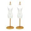 Giyomi Doll Torso Mannequin, 1/6 Scale Female Figure Torso Miniature Dress Form, Black and White, Set of 2 (Set of 2 White)