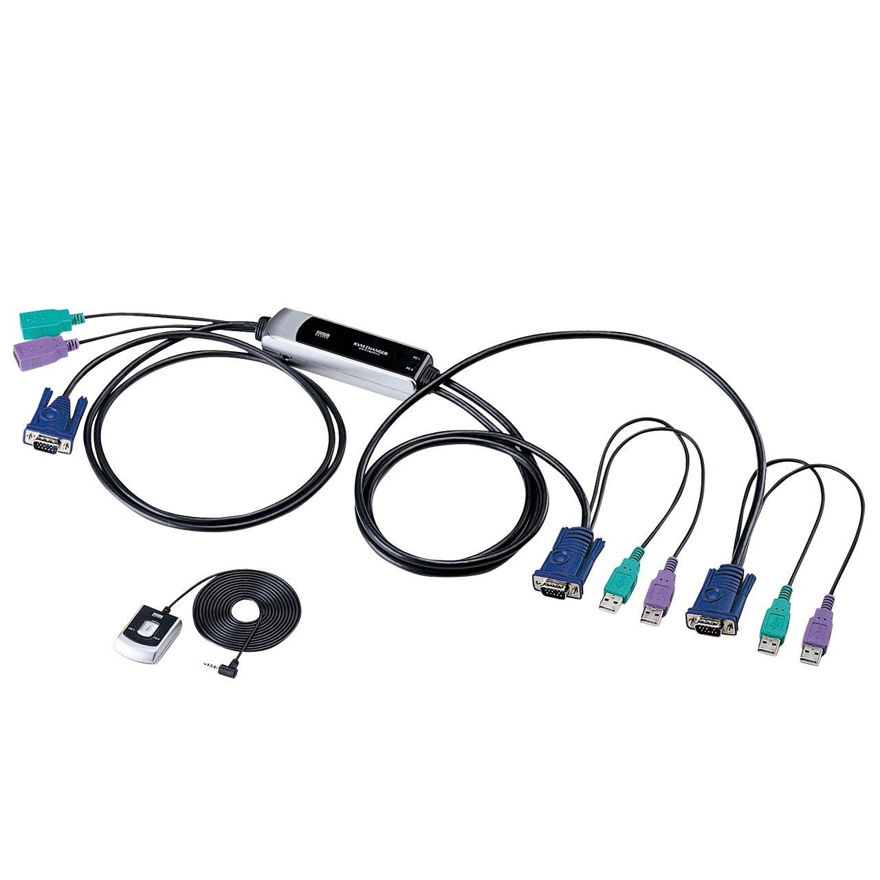 

Sanwa Supply 2:1 KVM Switch with Handheld Switch, SW-KVM2WVU