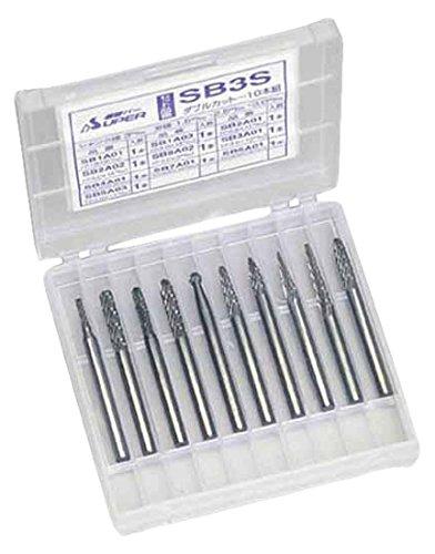 

Super Carbide Bar Shank Diameter 3mm of Double Cut SB3S (Set 10)