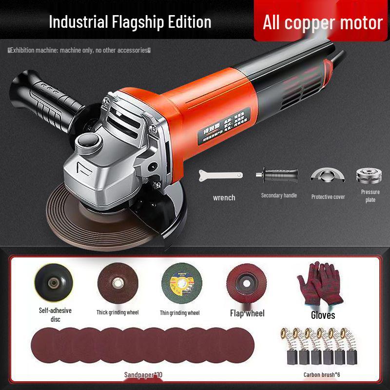 Multi-Purpose Small Angle Grinder & Polisher - Handheld Cutting and Grinding Tool with Wheel