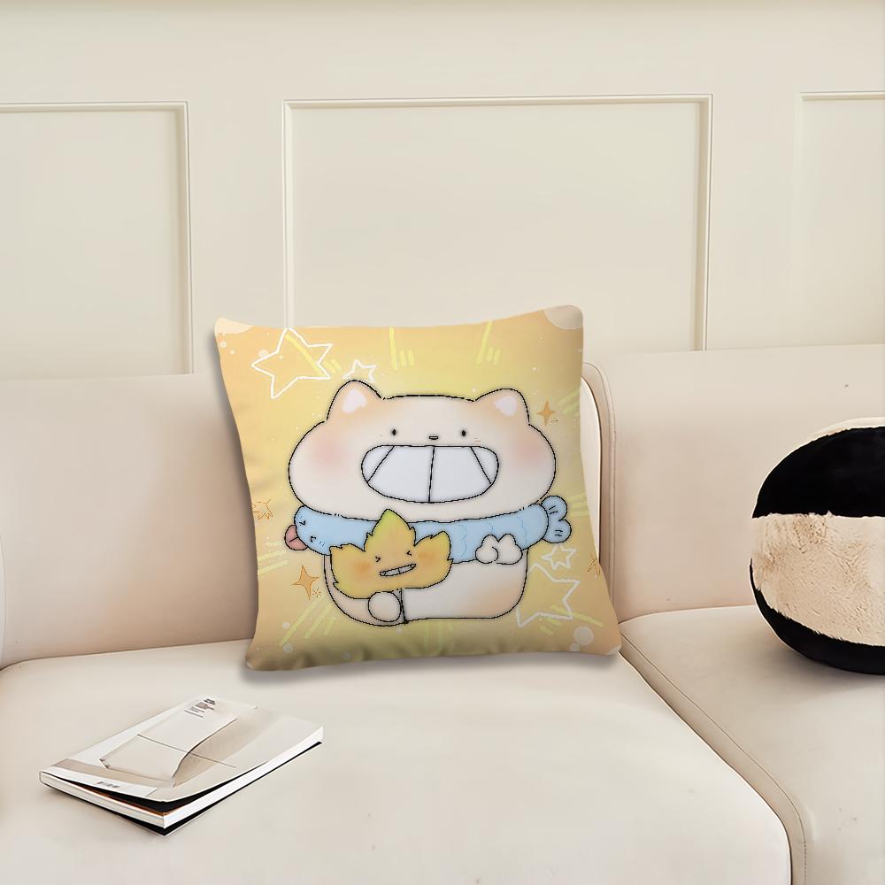 Cartoon Kitten Couple Cute cushion cover Pillow Cover Decoration Room Home Sofa living Office Car Nordic Simplicity