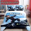 3pcs Duvet Cover Set (1*Duvet Cover + 2*Pillowcase, Without Core), Custom Name How to Train Your Dragon Pattern Bedding Set, Home Bedroom Decor Gift