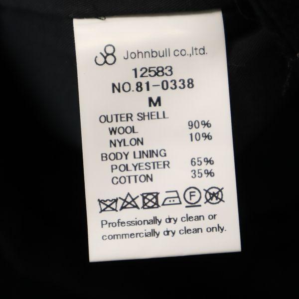 unused Johnbull wool blend Melton Jacket M black Men's Used