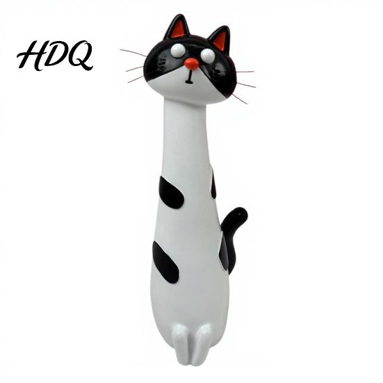 Resin Cat Vase Handcrafted Quirky Whimsical Shaped Flower for Flowers Pampas Lover Grass Funny Kitty Ornament Home Office Shelf Decor Gifts