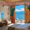 2D FLAT PRINTING 2pcs Curtains (Without Rod) Floral Elegance Design (6) Holiday Easter Printed Curtains Polyester Curtains