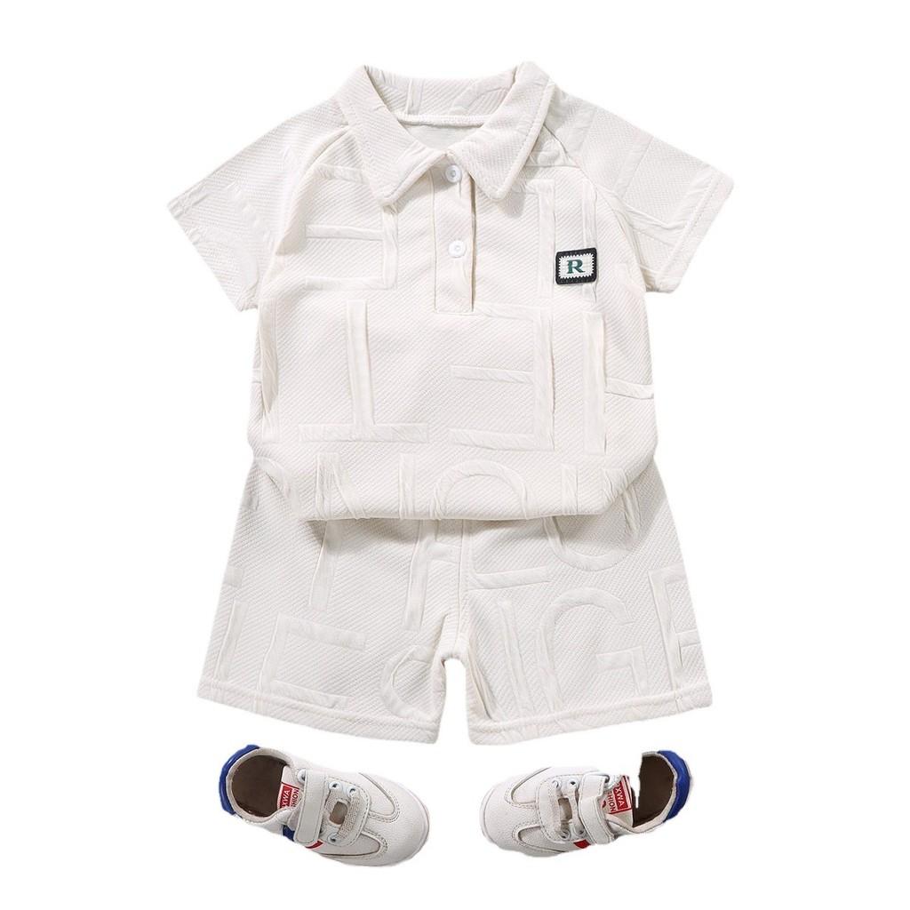 Childrens Summer Polo Shirt And Shorts Set With Soft Polyester Fabric For Ages 3 To 8