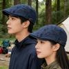Fashion Hole Sketching Beret Hat Cotton Soft Newsboy Hat Adjustable Leisure Visor Cap Hip Hop