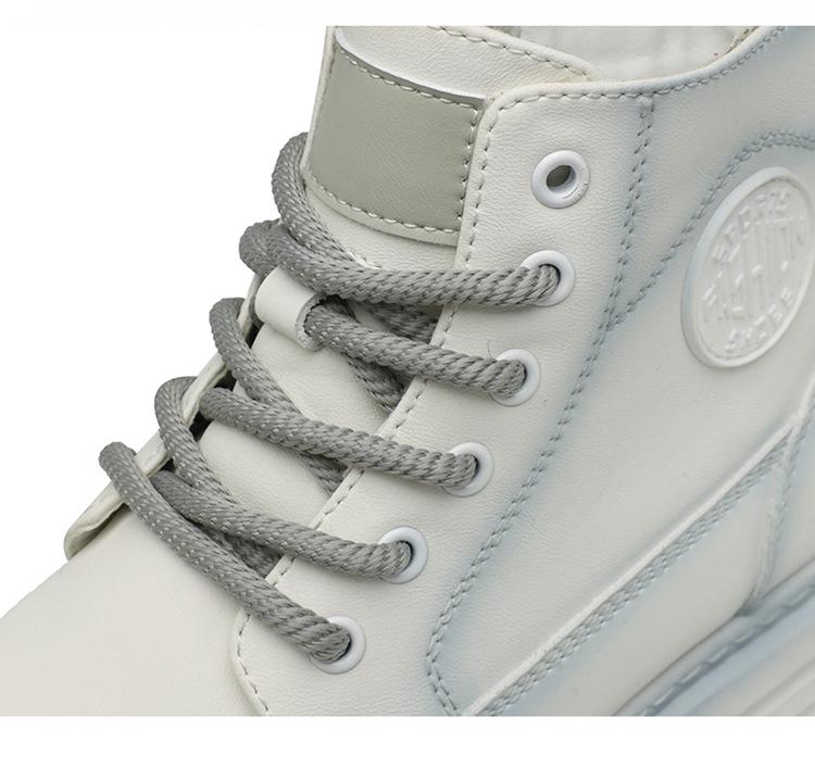 Men's High-Top Yellow Retro Martin Boots - Waterproof, Height-Increasing Casual Work Boots
