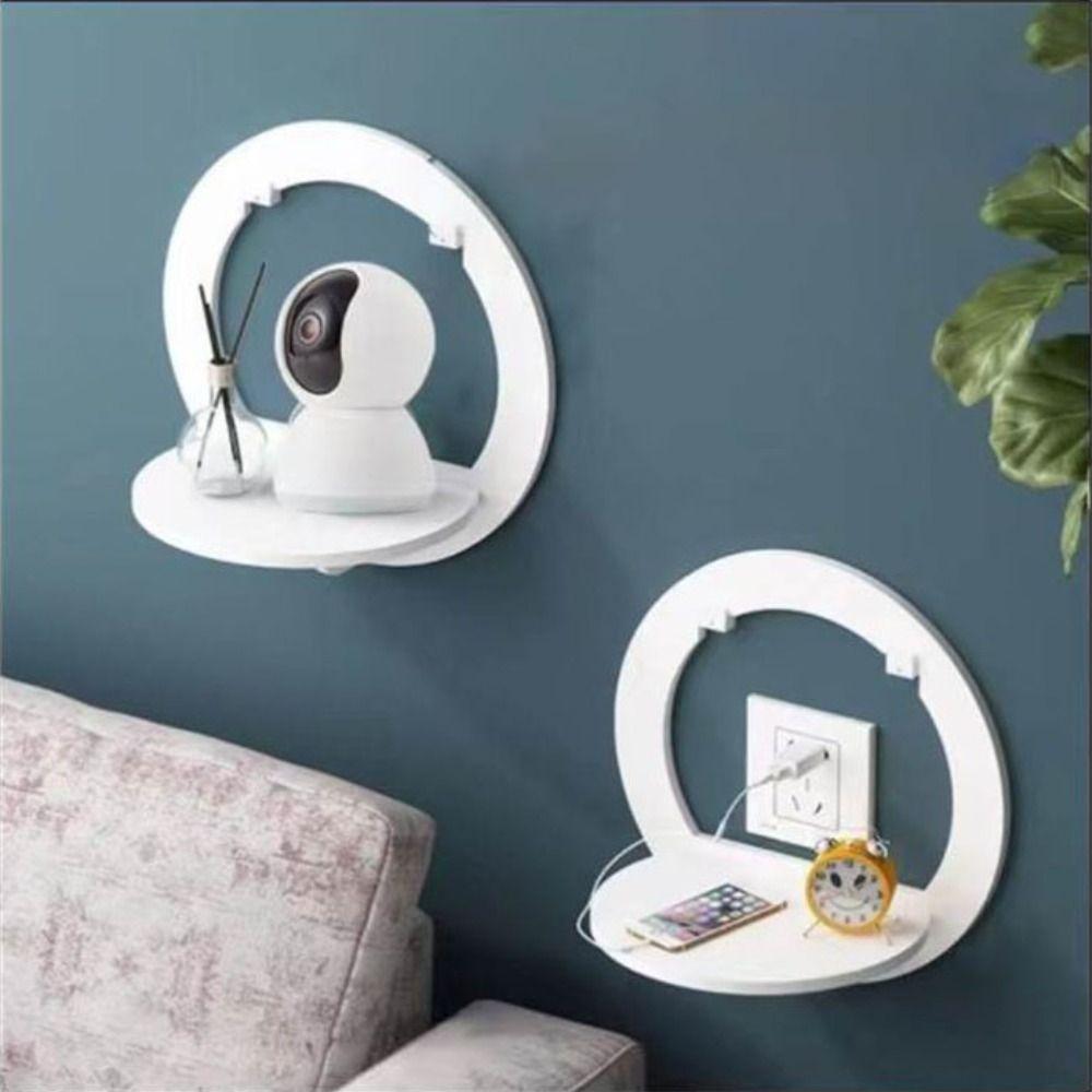 white Wall decoration shelf PVC board Wall display DIY Wall shelving  kitchen