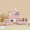 with Handle Portable Toiletry Pouch Transparent Skincare Products Organizer  Swimming