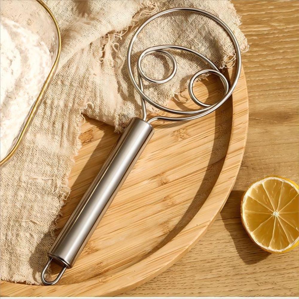 Rust-proof Dough Mixer Stick Handheld Egg Beater Bakeware Stainless Steel Dough Whisk  Pastry