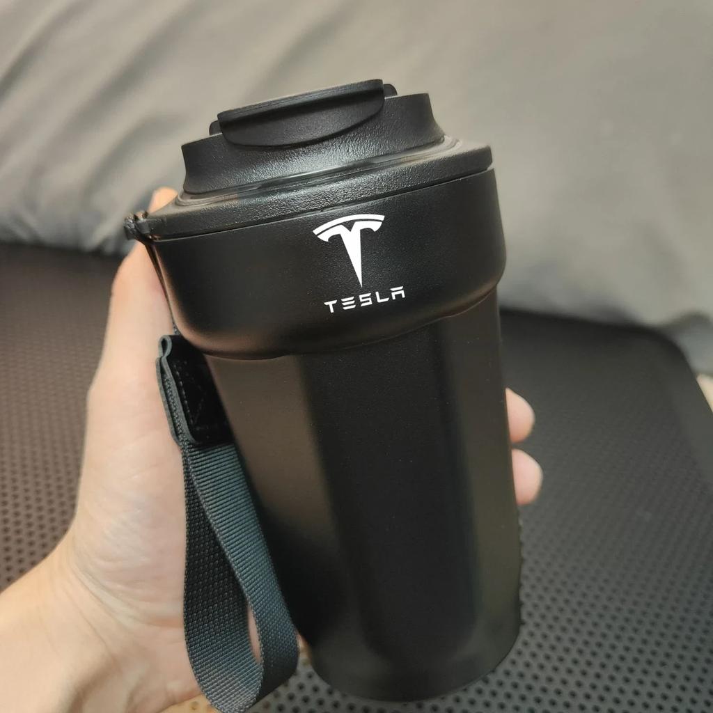 PKWYZ1 450ML Auto hrnek na vysavač Nerezový termos hrnek Pro Tesla Model 3 Model S Model X Model Y Cybertruck Coil Roadster SpaceX