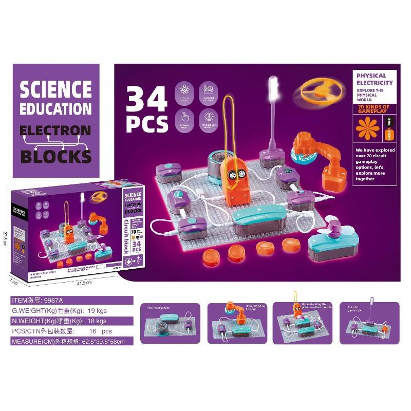 Children`s Science Experiment Physics Circuit Experiment