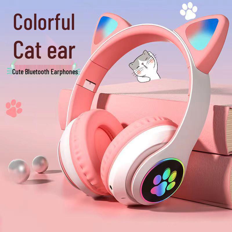 Luminous Cat Ear Bluetooth Wireless Over-Ear Headphones STN-28 - Cute Series