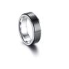[Rockyu] Jewelry Ring Stainless Allergy Friendly Men's Rotate Can Turn Ring No. 19 European Wedding Present