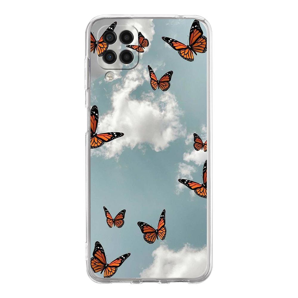Clear Phone Case for Samsung Galaxy A13 A51 A71 A21S A12 A11 A31 A52 A41 A23 A53 A73 A32 5G A03S Soft Silicone Cover Butterfly