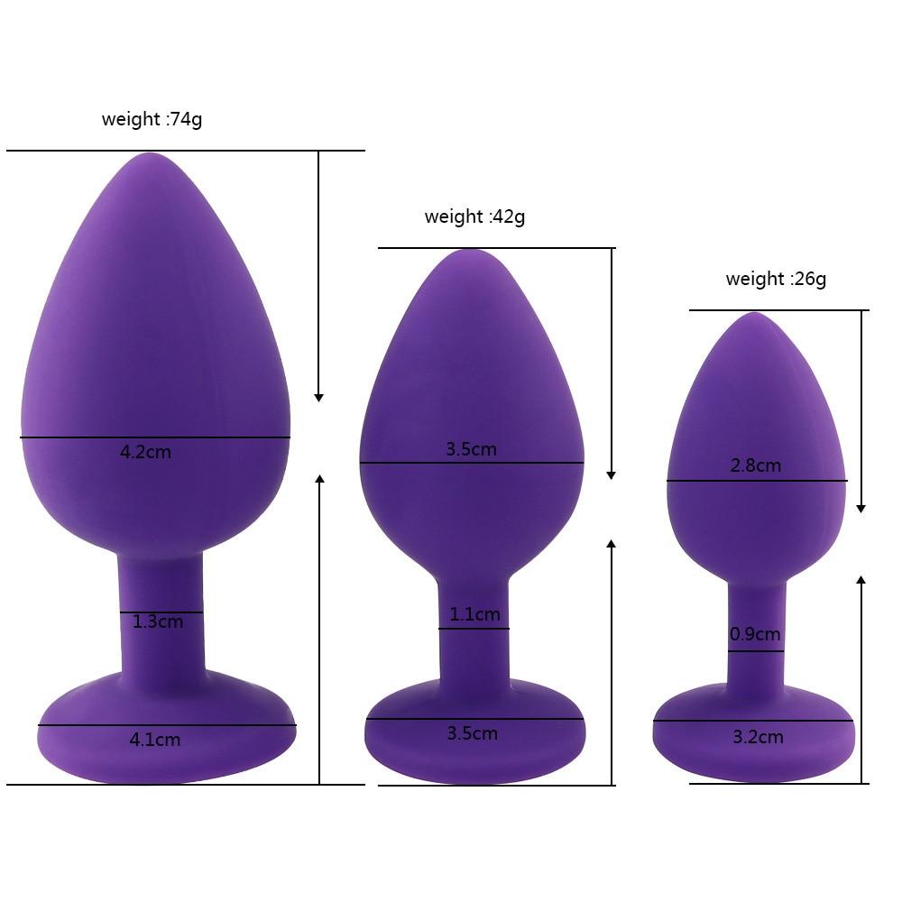 Sex Toys Products Adults Crystal Jewelry Mini Butt Plug Silicone Anal Plug Bullet Vibrator Prostate Massager