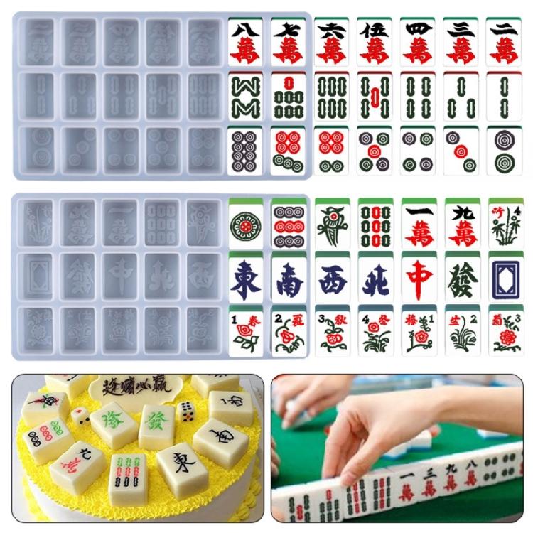 Mahjong Epoxy Resin Casting Mold Resin Silicone Mold for DIY Project Pendant
