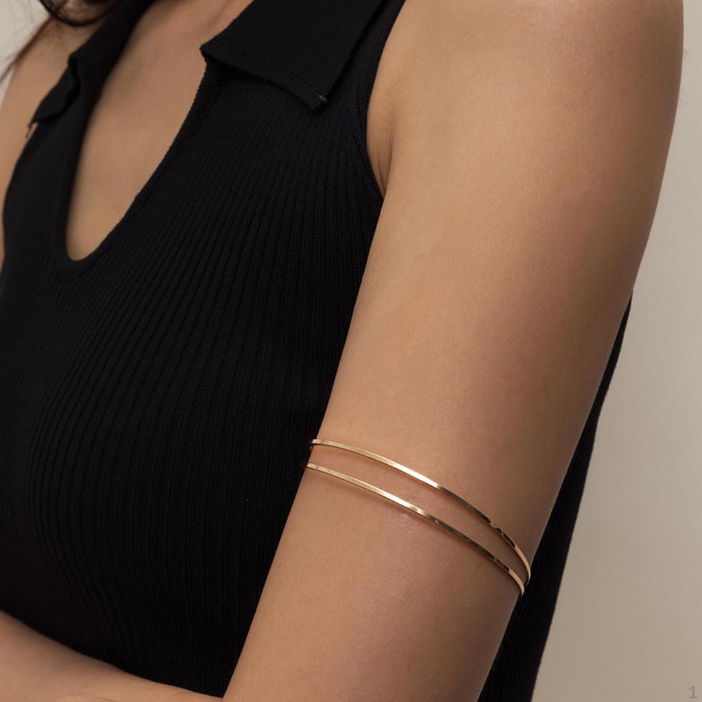 Minimalist Women Arm Bracelet Costume Jewelry Upper Cuff for Wedding Beach