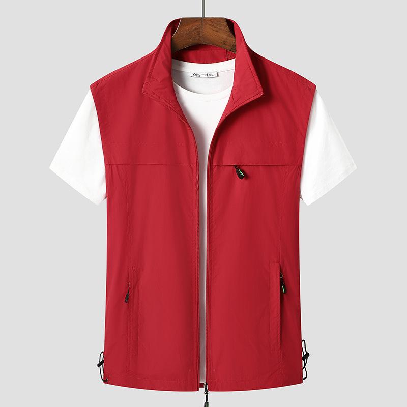 Novo Colete Masculino Tamanho Grande Casual Multibolsos Outdoor Montanhismo Fotografia Pesca Colete de Malha Jaqueta Masculina