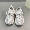 Women'S Breathable Single Mesh Leather Thick Bottom Dad Shoes Casual Sports Shoes Increased Height Lace-Up Autumn New Arrival