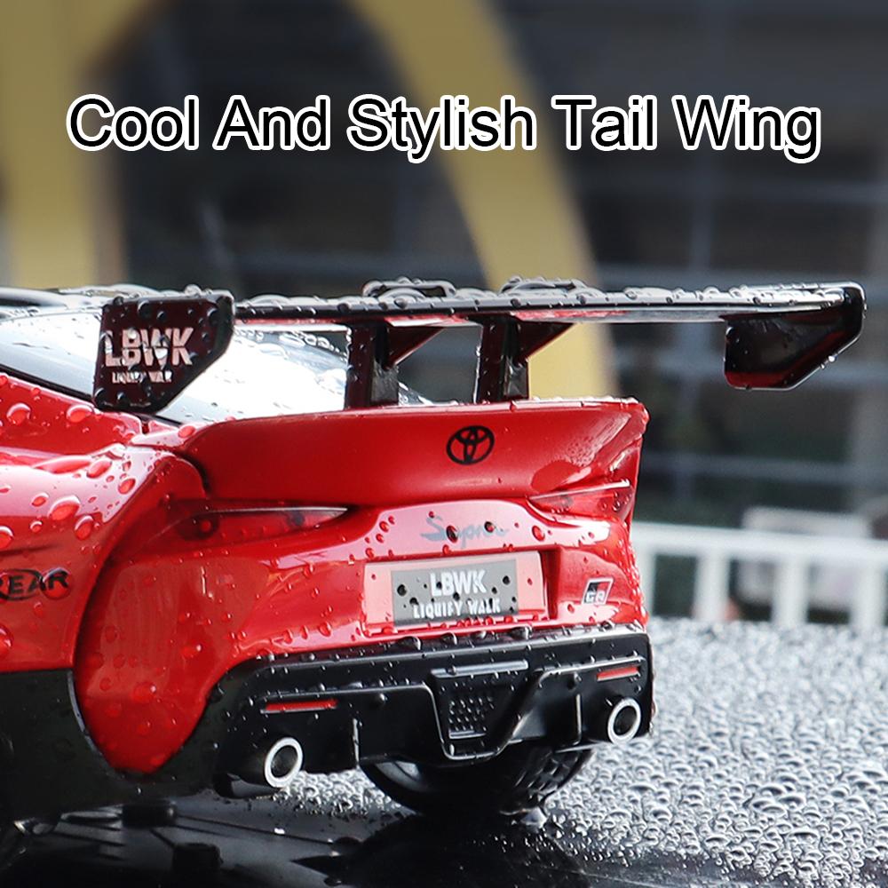 1:22 Scale Supra Model Car Toy Alloy Diecast Sound Light Pull Back Simulation Vehicle Toys Models Kids Collectible Item