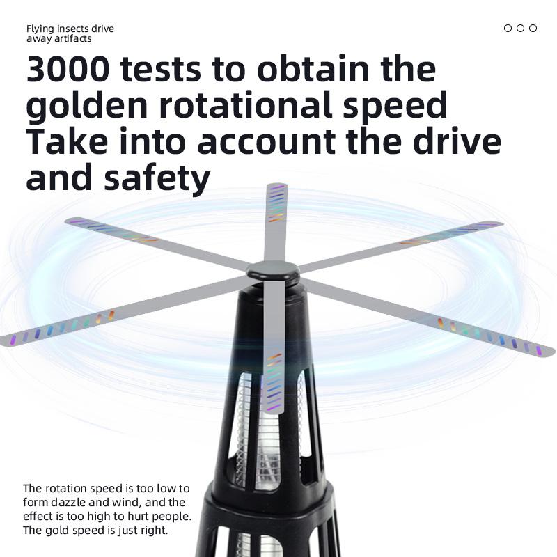 Qualitell 2-in-1 Smart Pest Control Table Fan Portable Outdoor Kitchen Fly Repellent and Bug Killer Lamp Food Protector